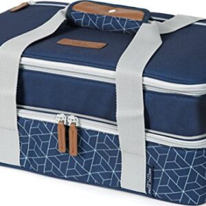 Arctic Zone Hot/Cold Insulated Food and Casserole Carrier, Large, Navy