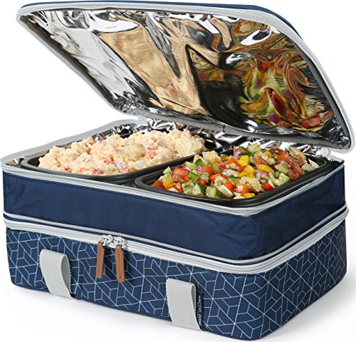 Arctic Zone Hot/Cold Insulated Food and Casserole Carrier, Large, Navy