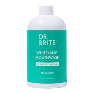 dr. brite natural whitening mouthwash, alcohol-free, doctor formulated to prevent bad breath - mint, 16 oz