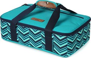 arctic zone thermal insulated tote hot/cold large food carrier, teal