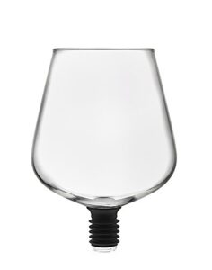 godinger chugmate wine glass topper, goblet to drink straight from the bottle, the original, 1 count (pack of 1), clear