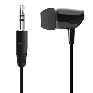 weutop single earbud stereo headphone [ 3.3ft ] (black)