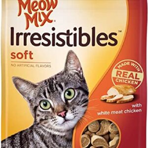 Meow Mix Irresistibles Soft Cat Treats, White Meat Chicken, 3 Ounce (Pack of 5)