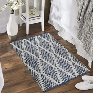 DII Woven Rugs Collection Hand-Loomed, 2x3', Navy Blue Diamond