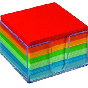 1InTheOffice Memo Cube, Assorted Colors Memo Pad 500 Sheets"2 Pack"