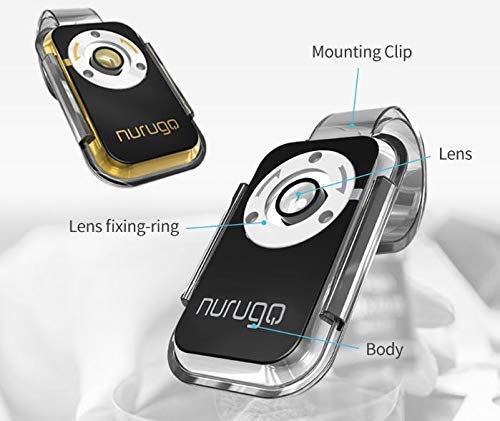 Nurugo Micro Smartphone Microscope (Silver) 400X Magnification Including Brackets for iPhone - Share Media with The Nurugo Application(Android & iOS) (Silver)