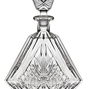 Whiskey Decanter for Liquor Scotch Bourbon or Wine, Irish cut Triangular - 750ml