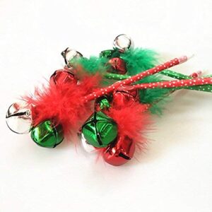 NUOLUX 6Pcs Red and Green Christmas Ballpoint Pen Themed Jingle Bell Pen for Christmas Holiday Festive Party Favors Gift Pens