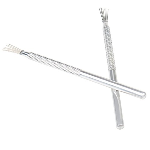 Pengxiaomei 2pcs Clay Needle Tools, Feather Wire Texture Tool for Clay Pottery Sculpting Texturing Modeling Tools