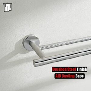 JQK Double Bath Towel Bar, 30 Inch 304 Stainless Steel Thicken 0.8mm Towel Rack for Bathroom, Towel Holder Brushed Finished Wall Mount, 33 in Total Length, TB100L30-BN