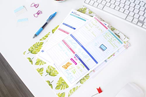 bloom daily planners Double Sided Daily Planning System Tear Off To Do Pad - Teal - 6" x 9"