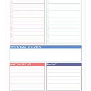 bloom daily planners Double Sided Daily Planning System Tear Off To Do Pad - Teal - 6" x 9"