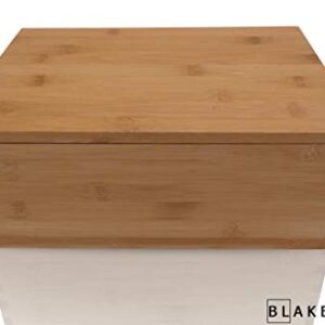 Blake & Lake Wooden Storage box with Lid - Large Wood Keepsake boxes - Gift Box with lids Store Photos Keepsakes Jewelry Colectibles Treasures - Dovetail Design (Natural)