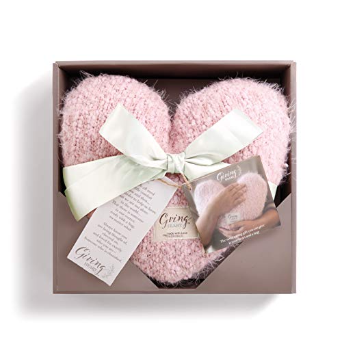 DEMDACO Pale Pink Soft Heart Shaped 10 x 11 inch Plush Polyester Decorative Throw Giving Pillow