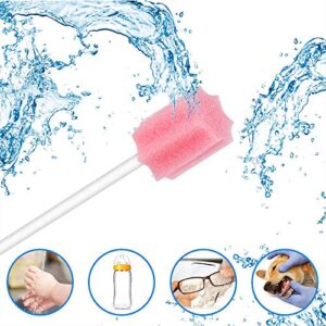 Disposable Oral Swabs, Sterile Dental Sponge Swabsticks Unflavored for Mouth & Gum Cleaning