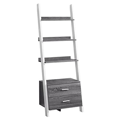 Monarch Specialties I Bookcase, Grey/White