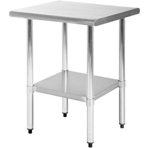 fdw stainless steel 24x24 inch kitchen work table