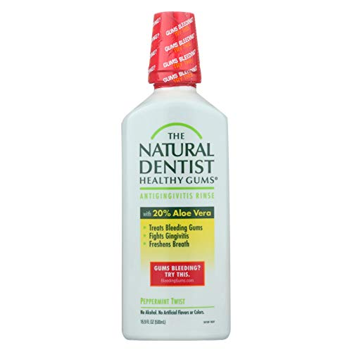 2 Pack of The Natural Dentist Healthy Gums Antigingivitis Mouthwash to Prevent and Treat Bleeding Gums and Fight the Gum Disease Gingivitis - Peppermint Twist flavor, 16.9 oz.