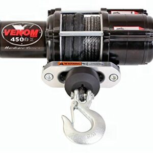 VENOM Winch 4500LB UTV Winch With Model Specifc Mount Fits 14-21 POLARIS RZR/RZR 4/GENERAL 900/1000/TURBO RXR RAZOR