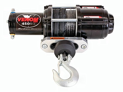 VENOM Winch 4500LB UTV Winch With Model Specifc Mount Fits 14-21 POLARIS RZR/RZR 4/GENERAL 900/1000/TURBO RXR RAZOR