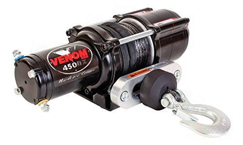 VENOM Winch 4500LB UTV Winch With Model Specifc Mount Fits 14-21 POLARIS RZR/RZR 4/GENERAL 900/1000/TURBO RXR RAZOR