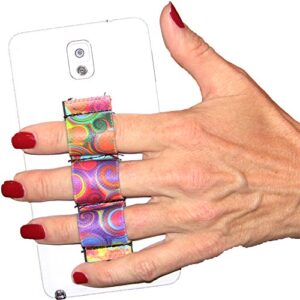 lazy-hands 3-loop phone grip - fits most - swirls