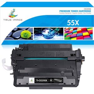 true image compatible toner cartridge replacement for hp ce255x 55x ce255a 55a hp p3015 p3015dn p3015n p3015x 3015 enterprise 500 mfp m521dn m521dw m521 m525f m525dn printer ink (black, 1-pack)