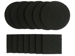 aiboco 12 pack activated carbon compost bin filters kitchen odor absorbing charcoal, 4.75 inch square and 7.25 inch round