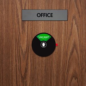Kichwit Privacy Sign for Offices or Homes - Do Not Disturb Sign, Restroom Sign, Office Sign, Conference Sign, Vacant Sign, Occupied Sign - Tells Whether Rooms are Vacant or Occupied, 5 Inch, Black