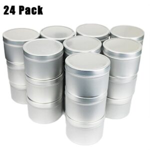 EricX Light Candle Tin 24 Piece, 8 oz, for Candle Making