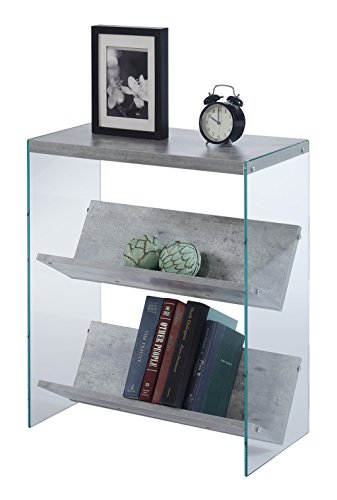 Convenience Concepts SoHo Bookcase, Faux Birch / Glass