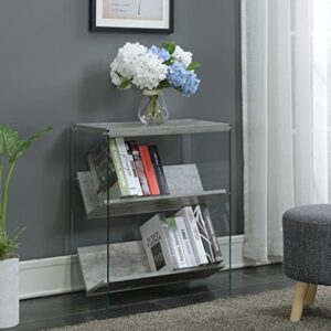 Convenience Concepts SoHo Bookcase, Faux Birch / Glass