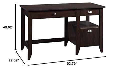 Sauder Shoal Creek Lift Top Desk, Jamocha Wood finish