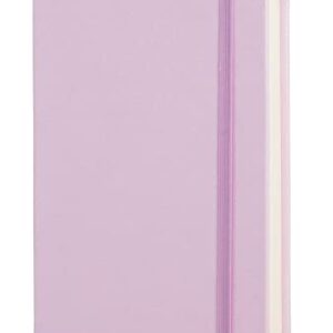 Minimalism Art, Premium Hard Cover Notebook Journal, Classic 5" x 8.3", 122 Numbered Pages, Gusseted Pocket, Ribbon Bookmark, Extra Thick Ink-Proof Paper 120gsm, San Francisco (Dotted, Pink)