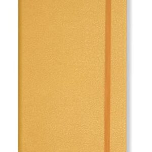 Minimalism Art, Premium Hard Cover Notebook Journal, Classic 5" x 8.3", 122 Numbered Pages, Gusseted Pocket, Ribbon Bookmark, Extra Thick Ink-Proof Paper 120gsm, San Francisco (Dotted, Amber Yellow)