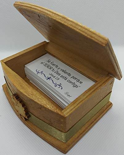 Christian Gifts Handmade Blessings Box Inspirational Faith Based Promise Scripture Bilingual Card Box Women Gift Cajitas de Promesas Regalos Cristianos Decoration Box