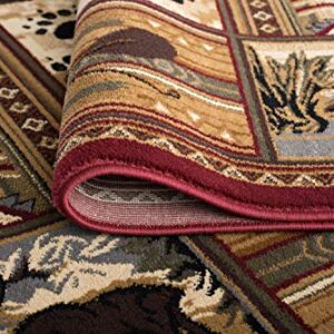 Universal Rugs Black Bear Mat Scatter Rug, 2' x 3', Brown