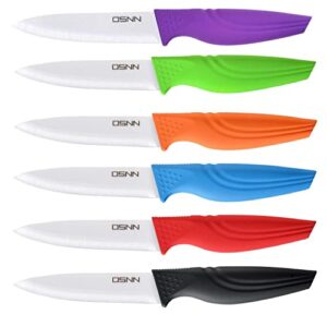 dsnn steak knives set of 6 muti-color kitchen ceramic knife set sharp outdoor bbq knife