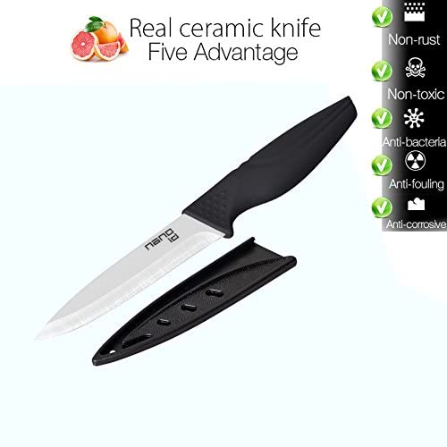 DSNN Steak Knives Set of 6 Muti-color Kitchen Ceramic Knife Set Sharp Outdoor BBQ Knife