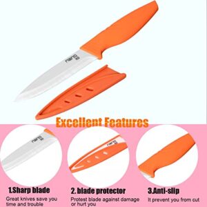 DSNN Steak Knives Set of 6 Muti-color Kitchen Ceramic Knife Set Sharp Outdoor BBQ Knife