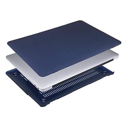 MOSISO Compatible with MacBook Air 13 inch Case Old Version 2010-2017 Release (Models: A1466 & A1369), Plastic Hard Shell Case & Keyboard Cover Skin, Navy Blue