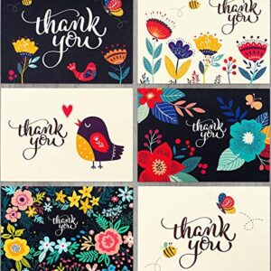 Spark Ink 36 Thank You Cards with Envelopes Bulk, Thank You Notes, Blank Cards and Envelopes, for Wedding, Gift Cards, Christmas, Graduation, Bridal & Baby Shower, Funeral - 4x6 Bulk Stationary Set