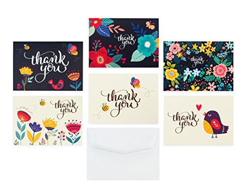 Spark Ink 36 Thank You Cards with Envelopes Bulk, Thank You Notes, Blank Cards and Envelopes, for Wedding, Gift Cards, Christmas, Graduation, Bridal & Baby Shower, Funeral - 4x6 Bulk Stationary Set