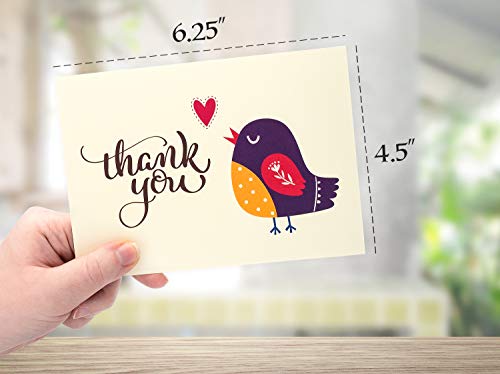 Spark Ink 36 Thank You Cards with Envelopes Bulk, Thank You Notes, Blank Cards and Envelopes, for Wedding, Gift Cards, Christmas, Graduation, Bridal & Baby Shower, Funeral - 4x6 Bulk Stationary Set