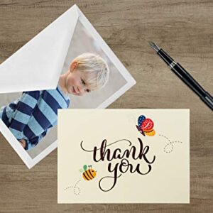 Spark Ink 36 Thank You Cards with Envelopes Bulk, Thank You Notes, Blank Cards and Envelopes, for Wedding, Gift Cards, Christmas, Graduation, Bridal & Baby Shower, Funeral - 4x6 Bulk Stationary Set