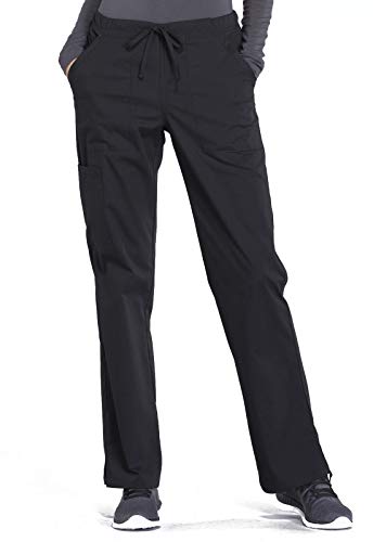 Scrubs for Women Workwear Professionals Stretch Drawstring Pant, Soft Stretch WW160, M, Black