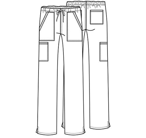 Scrubs for Women Workwear Professionals Stretch Drawstring Pant, Soft Stretch WW160, M, Black