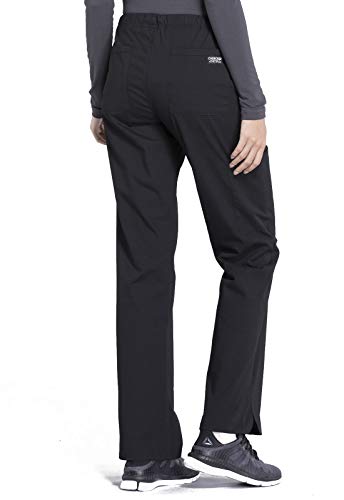 Scrubs for Women Workwear Professionals Stretch Drawstring Pant, Soft Stretch WW160, M, Black