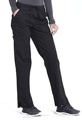 Scrubs for Women Workwear Professionals Stretch Drawstring Pant, Soft Stretch WW160, M, Black