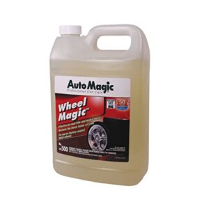 auto magic wheel magic - wheel & tire cleaner for removing brake dust & grime - 128 fl oz